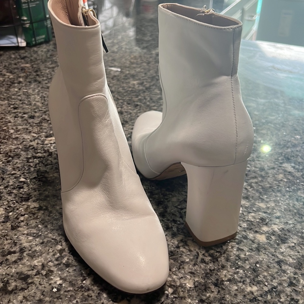 Stuart Weitzman White Leather Boot - image 3